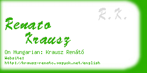 renato krausz business card
