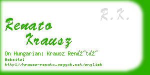 renato krausz business card